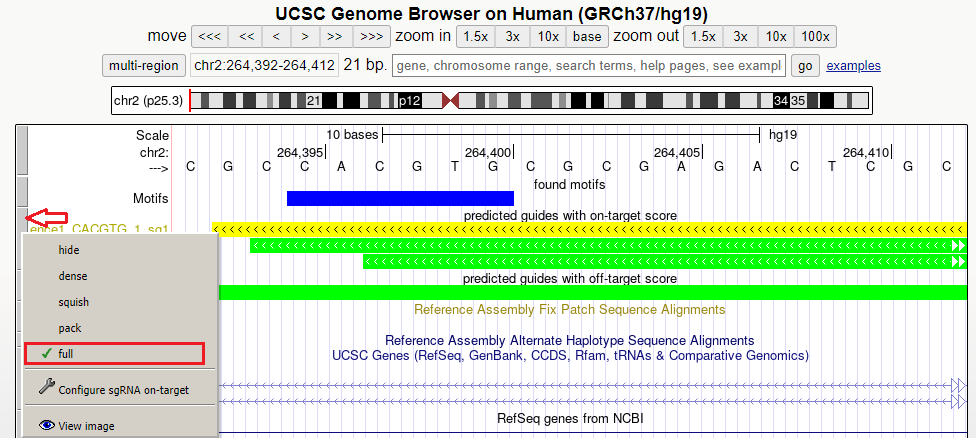 Genome browser tracks